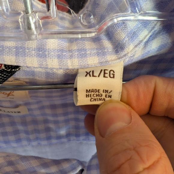 Original Waterproof Vintage Light Blue Gingham Casual Shirt NWT - Picture 4 of 5